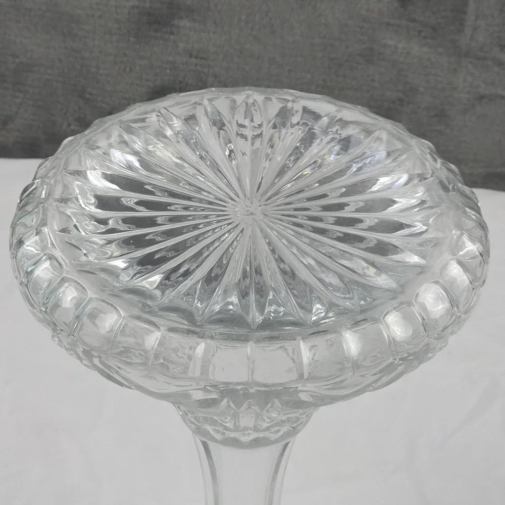 Vintage 9 Inch Etched Glass Decanter